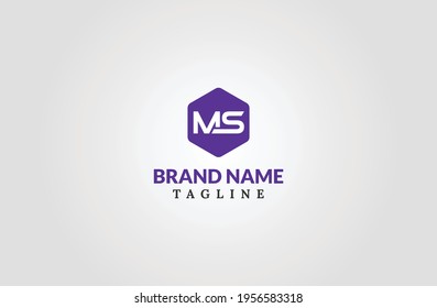 modern MS letter logo icon or alphabet MS