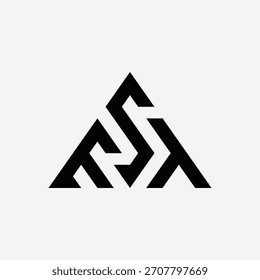 Logotipo moderno del monograma del MST con diseño limpio de la forma del triángulo. Perfecto para el uso de marca, identidad, negocio y logotipo profesional.