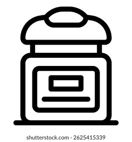 Modernes Multi-Cooker-Symbol, das den Prozess des Kochens von Lebensmitteln mit einem fetten Umriss Design darstellt