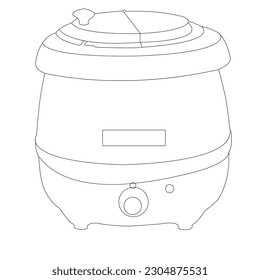 Modern multi cooker, Vector file.