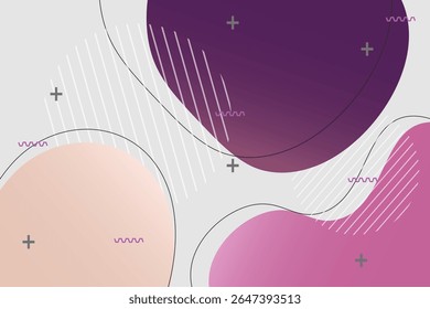 Elemento de diseño de fondo abstracto de forma multicolor moderno. para póster. Anuncio, Diseño web, encabezado, portada, valla publicitaria, folleto, redes sociales, página de destino. Ilustración vectorial