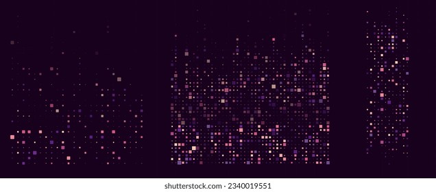 Modern multicolored pixel background.Design for advertising.Pixel particles.Technology.Vector