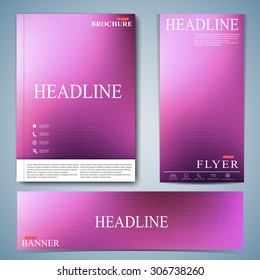 Modern multicolored  template brochure, magazine, flyer, booklet, banner, cover or report in A4 size for your design . Vector Illustration