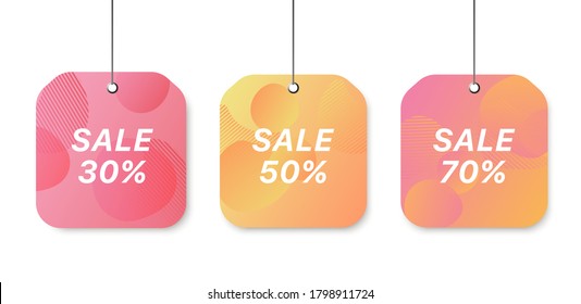 Modern multicolored template. Final summer sale. Web banner with text sale. Trendy multicolored templates. Sale templates.