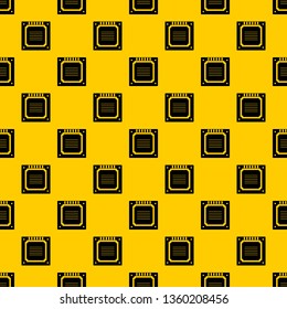 Modern multicore CPU pattern seamless vector repeat geometric yellow for any design