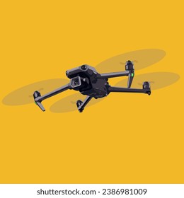 a modern multifunctional flying drone with a powerful video camera and a GPS module