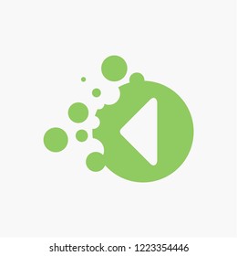 Modern multimedia logo template with play simbol 