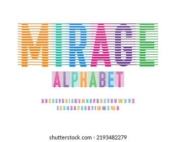Modern Multiple Lines Alphabet Design Uppercase Stock Vector (Royalty ...