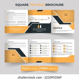 Modern multipurpose corporate square brochure template design