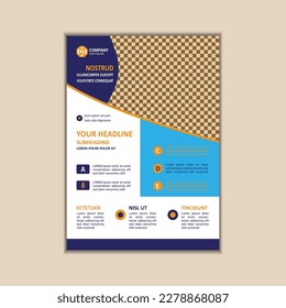 Moderna plantilla de volante multipropósito - Completamente editable y listo para imprimir, tamaño A4 con puré.