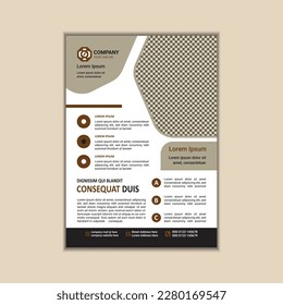 Modern Multipurpose Flyer Template - Fully Editable and Print Ready, A4 Size With Bleed.