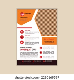 Moderna plantilla de volante multipropósito - Completamente editable y listo para imprimir, tamaño A4 con puré.