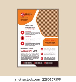 Modern Multipurpose Flyer Template - Fully Editable and Print Ready, A4 Size With Bleed.