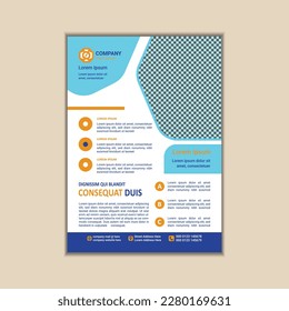 Modern Multipurpose Flyer Template - Fully Editable and Print Ready, A4 Size With Bleed.