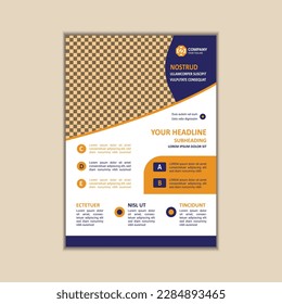 Moderna plantilla de volante multipropósito - Completamente editable y listo para imprimir, tamaño A4 con puré.