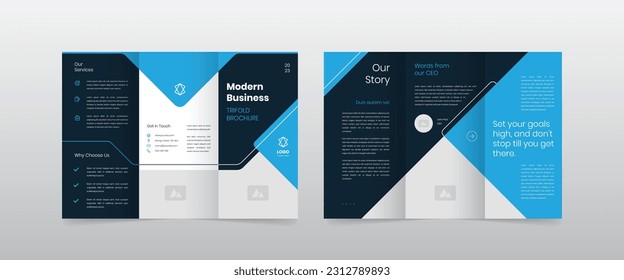 Modern multipurpose trifold brochure design template
