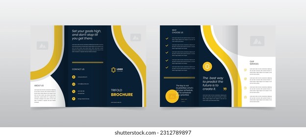Modern multipurpose trifold brochure design template