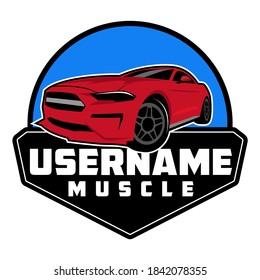 Modern Muscle car logo design vector