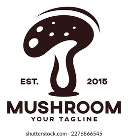 Modern mushroom logo. Vector illustration.