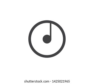 Modern music app icon vector - new music player icon vector 