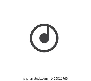Modern music app icon vector - new music player icon vector 