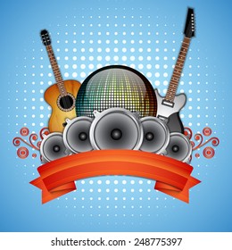 Modern music background. EPS10 vector