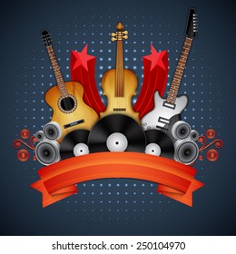 Modern music background. EPS10 vector