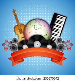 Modern music background. EPS10 vector