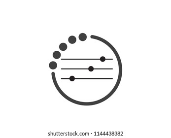 Modern music control button icon for web and mobile app