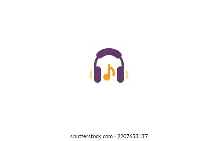 Modern Music Headphone Symbol Logo Design