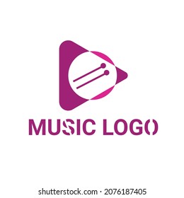 Modern Music Logo Design Vector