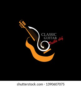 Modern Music Logo - Guitar Clef Symbol