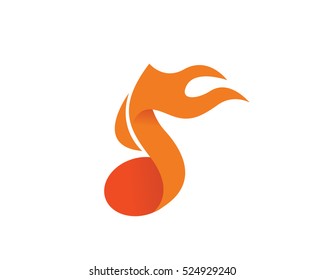 Modern Music Logo - Passionate Music Flame Symbol