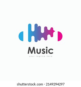 Modern Music Logo Template Design 