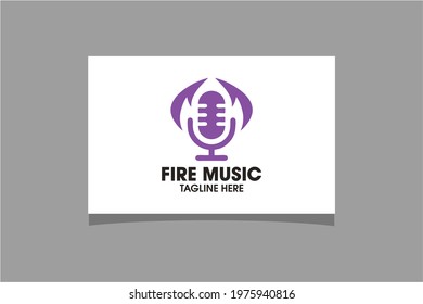 Modern music logo vector design