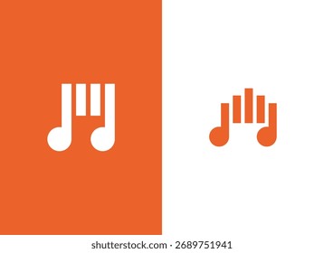 Modern Music Note Logo Design für Podcast, Studio und Audio Brand Identity