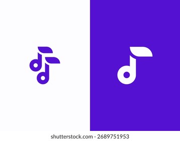 Diseño de logotipos de notas de música moderna para podcast, estudio y audio