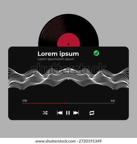 Modern music player app for mobile phones. Music Platform Sample. Spotify Display template. Joox. Apple. Iphone. Google Music. SoundCloud. YouTube Music. Iphone. Android. UI. UX. User interface user experience.