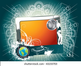 Fondo musical moderno para colocar texto