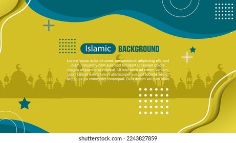 Modern Muslim background wallpaper vector template
