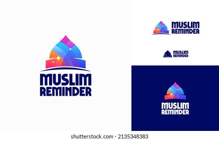 Modern Muslim Reminder Logo Designs Concept Vector, Islamic Mosque Logo Template Icon