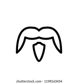 Modern mustache icon