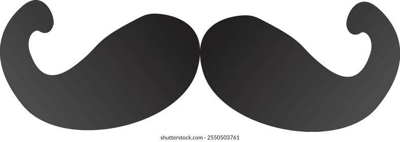 Modern mustache icon design white background 