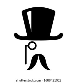 Modern mustache icon vector sign and symbols