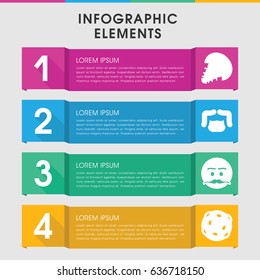 Modern mustache infographic template. infographic design with mustache icons includes man hairstyle. can be used for presentation, diagram, annual report, web design.
