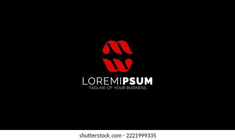 Modern MW Letter Logo design Icon symbol Vector Template
