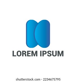 plantilla moderna de diseño de logotipo de letras de gradiente