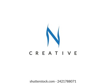 Modern N Latter Logo- Abstract Logo Template.