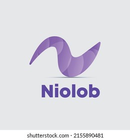 Modern N Latter Logo template design.