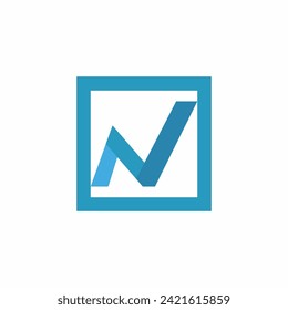Modern N letter abstract gradient color logo design concept isolated vector template illustration